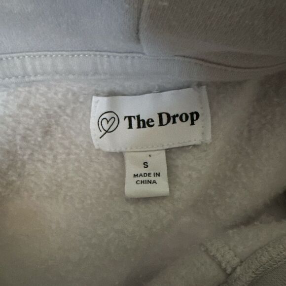 The Drop Women's Renee Washed-Fleece Slouchy Hoodie Size Small Microchip Grey - Picture 6 of 6